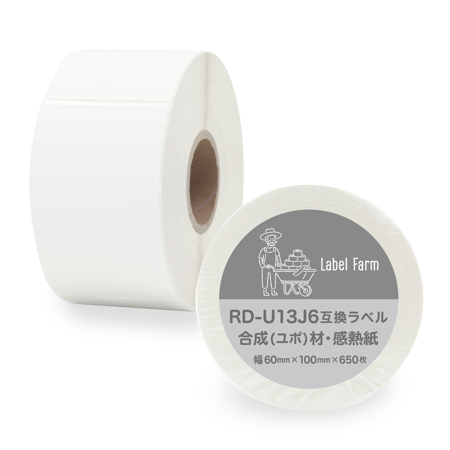 互換ラベル RD-U13J6合成材感熱紙ラベル